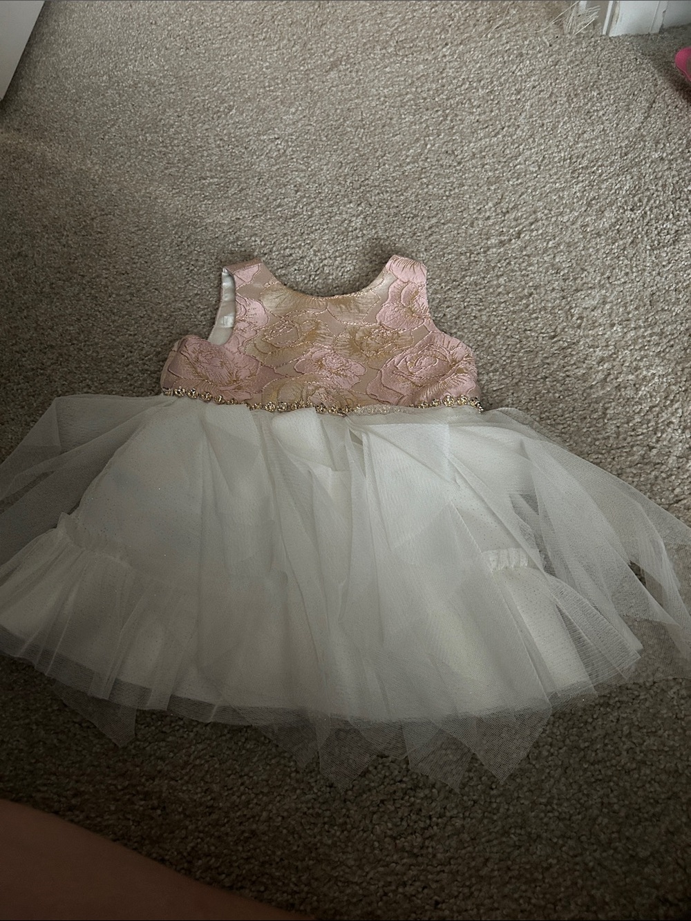 American Princess Pink and White Tulle Party Dress